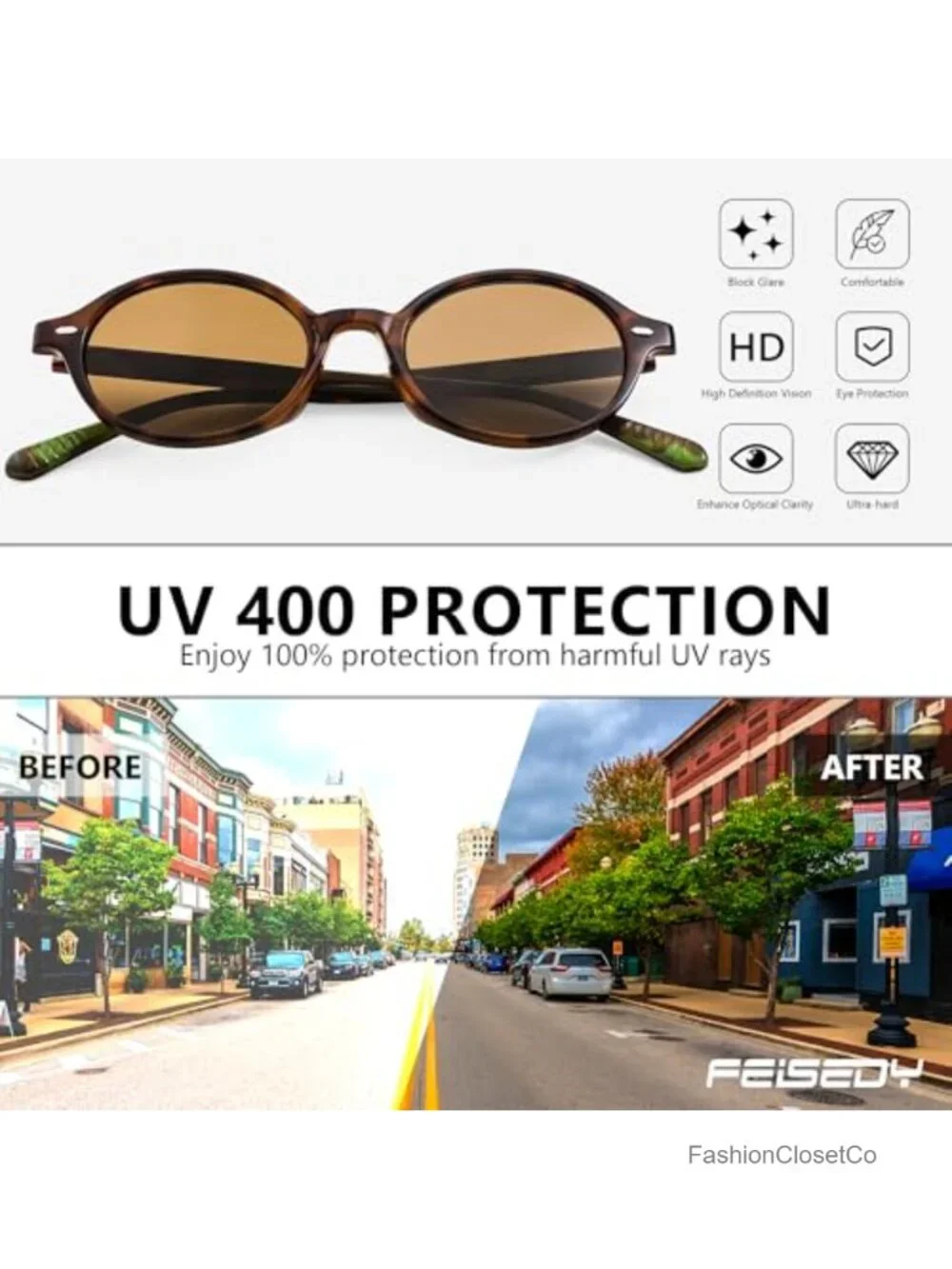 Retro Oval Sunglasses Lightweight UV Protection Y2k Trendy